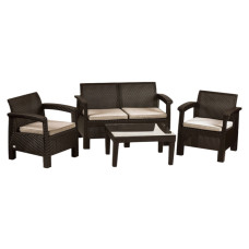 Комплект садових меблів Toscana Double Seat Set HK-955-Brown
