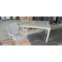 Стіл HM-725 Pamukkale Rattan Masa 80*140 со стеклом  White