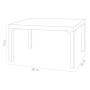 Стіл HM-725 Pamukkale Rattan Masa 80*140 со стеклом  Brown