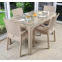 Стіл HM-725 Pamukkale Rattan Masa 80*140 со стеклом  Brown