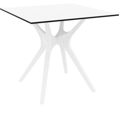 Стіл Siesta з ротанговою ніжкою (Ibiza Table 80) Арт. 863 White