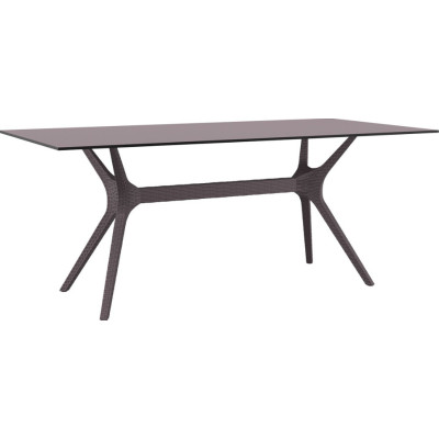 Стіл Siesta з ротанговою ніжкою Ibiza Table90*180 Арт. 865 Brown
