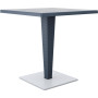 Стіл Siesta з ніжкою із ротанга 70*70 Riva 884 Dark Grey