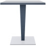 Стіл Siesta з ніжкою із ротанга 70*70 Riva 884 Dark Grey