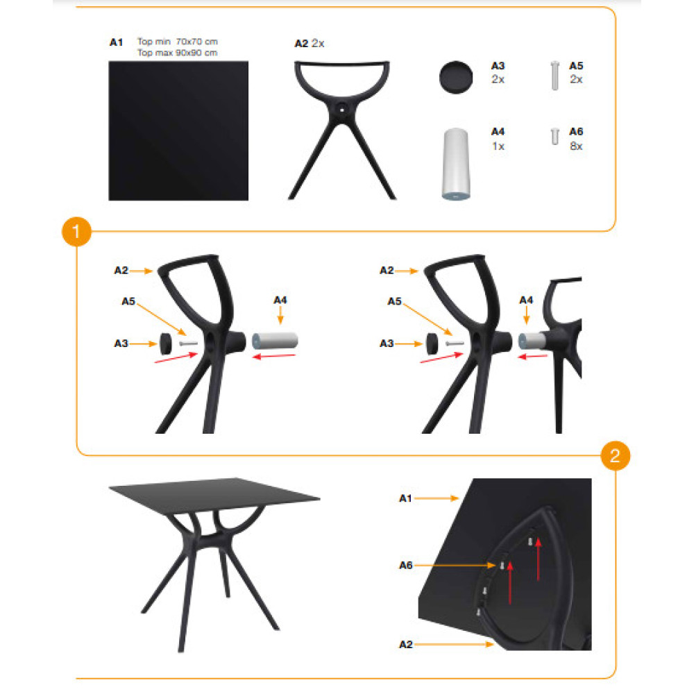Стол Siesta Air Table 700 White