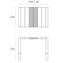 Стол Siesta 782 Vegas Bar 100*100/140 Dark-Grey