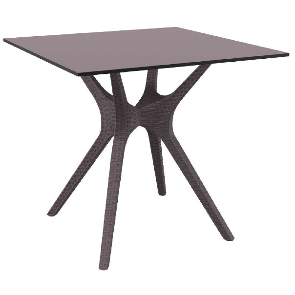 Стол Siesta с ротанговой ножкой (Ibiza Table 80) Арт. 863 Brown