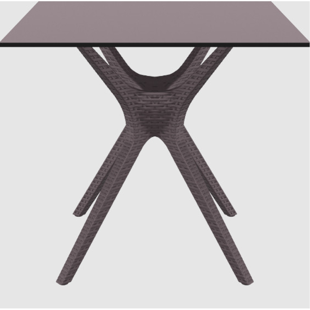 Стол Siesta с ротанговой ножкой (Ibiza Table 80) Арт. 863 Brown