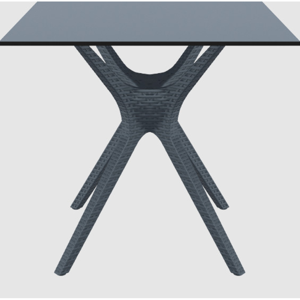 Стол Siesta с ротанговой ножкой (Ibiza Table 80) Арт. 863 Grey