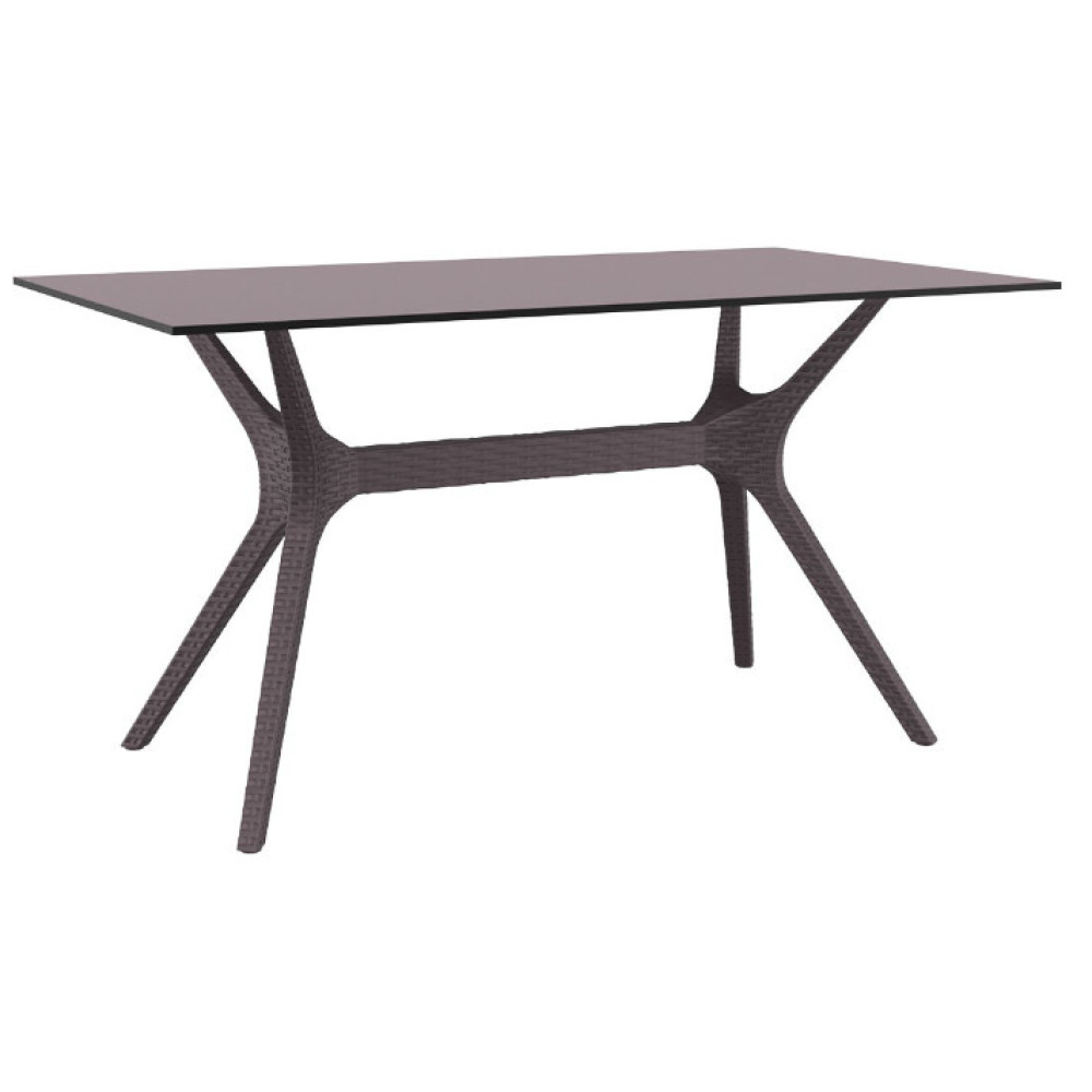 Стол Siesta с ротанговой ножкой (Ibiza Table 80) Арт. 863 Brown