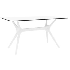 Стол Siesta с ротанговой ножкой (Ibiza Table 140) Арт. 864 White