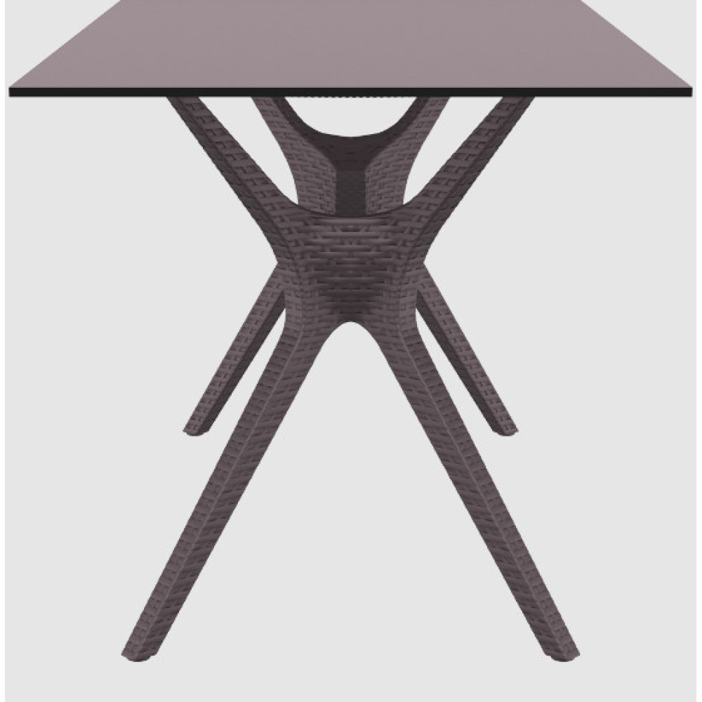 Стол Siesta с ротанговой ножкой (Ibiza Table 80) Арт. 863 Brown