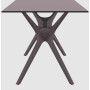 Стол Siesta с ротанговой ножкой (Ibiza Table 80) Арт. 863 Brown
